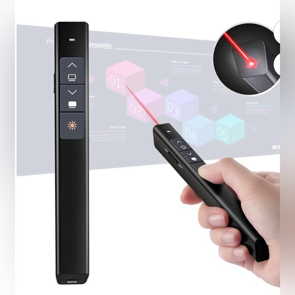 Victsing Wireless Presenter Remote Laser Pointer, 2.4 GHz Model: PC189A, 2 Piece - Picture 8 of 16